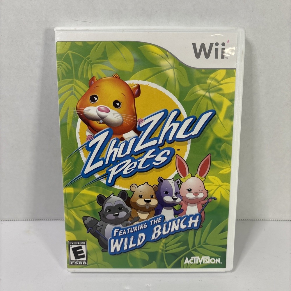 ZhuZhu Pets Featuring The Wild Bunch Nintendo Wii Game CIB Activision RVL-P-SZ2E